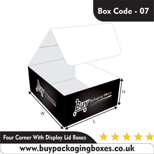 Prined Four Corners With Display Lid Boxes