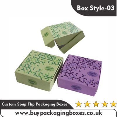 Custom Printed Soap Flip Packaging Boxes