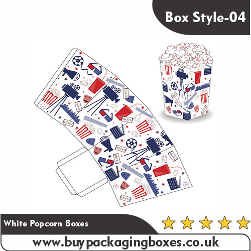White Popcorn Boxes