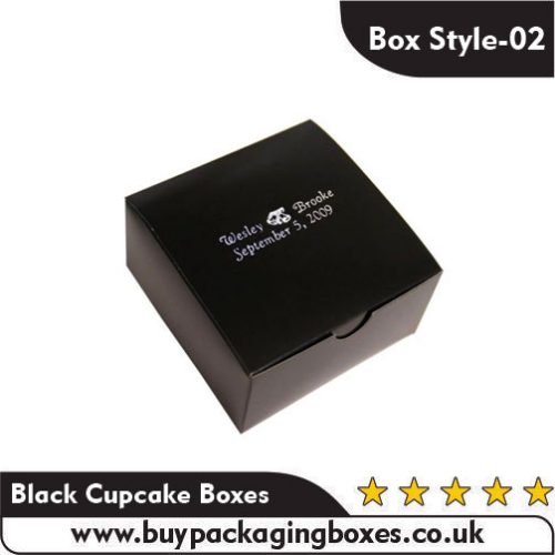 Black Cupcake Boxes Wholesale