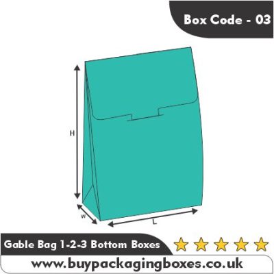 Gable Bag 1-2-3 Bottom Packaging Boxes