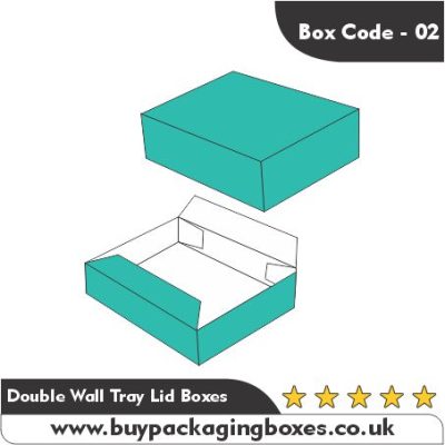 Printed Double Wall Tray Lid | Buy Packaging Boxes