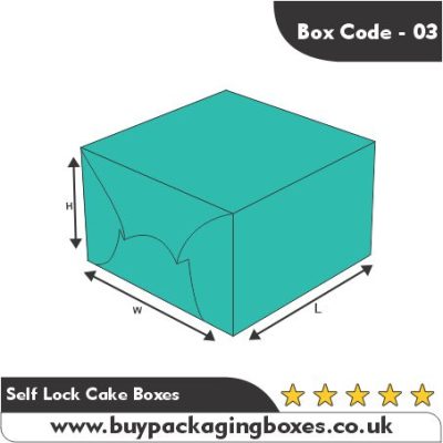 Printed Self Lock Cake Boxes