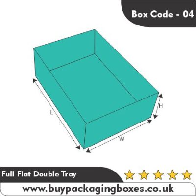 Printed Full Flat Double Tray | Buy Packaging Boxes