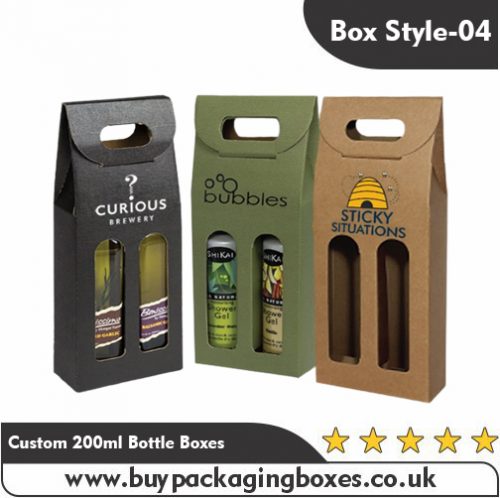 Custom 200ml Bottle Packaging Boxes