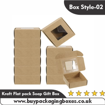 Kraft Flat pack Soap Gift Boxes