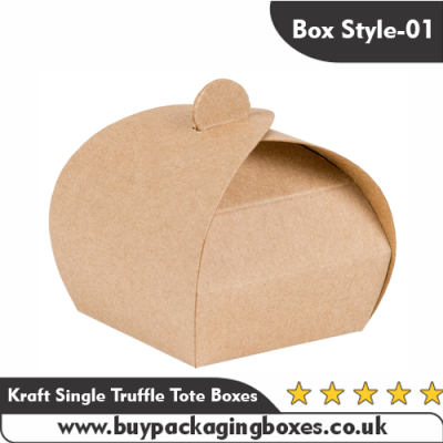 Kraft Single Truffle Tote Boxes