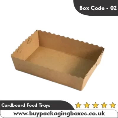 Eco-friendly cardboard tray with scalloped edges for food presentation