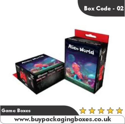 Custom printed card game boxes with Alien World theme design