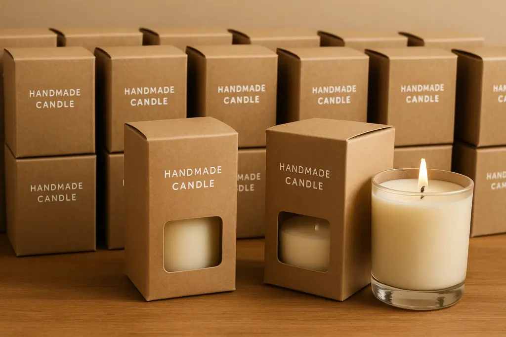 Rustic Kraft Candle Packaging for Handmade Brands